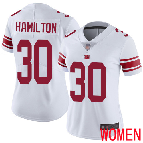 Women New York Giants 30 Antonio Hamilton White Vapor Untouchable Limited Player Football NFL Jersey